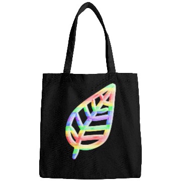 Discover leaf icon nature colorful Bags