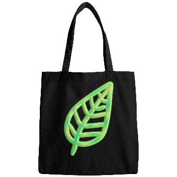 Discover leaf icon nature green thick Bags