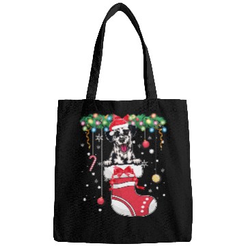 Discover Dalmatian Dog Lover Christmas - Dog Christmas Stoc Bags