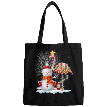 Discover Funny Christmas Tree Flamingo Hat Santa Best Xmas Bags