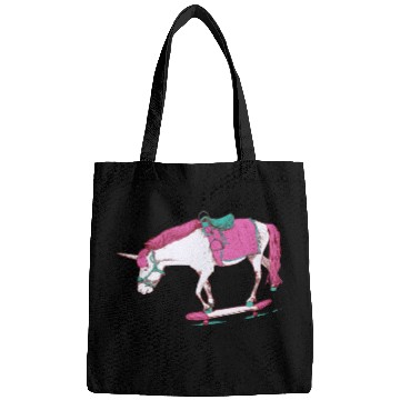 Discover Unicorn on a Skateboard Bags