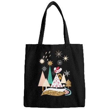 Discover Christmas Winter Scandinavian Trees Snow Bags