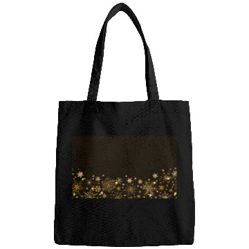 Discover Elegant Black Gold Snowflakes Bags