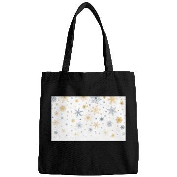 Discover Elegant Snowflakes White Gold Silver Bags