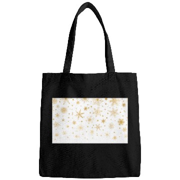 Discover Snowflakes Pattern Elegant White Gold Bags