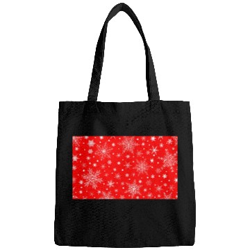 Discover Snowflakes Pattern Red White Bags