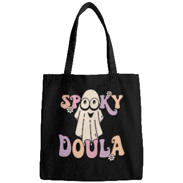 Discover Cute Spooky Doula Halloween Retro Bags
