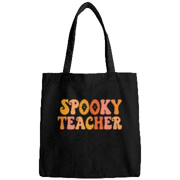 Discover Retro Spooky Teacher Rainbow Words Bags