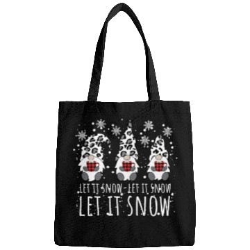 Discover LET IT SNOW Winter Gnome Leopard Buffalo Plaid Bags