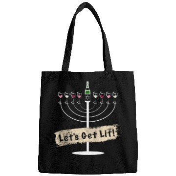 Discover Let's Get Lit Wine Lovers Hanukkah Bags