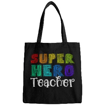 Discover Multicolor Retro Teacher Superhero Bags