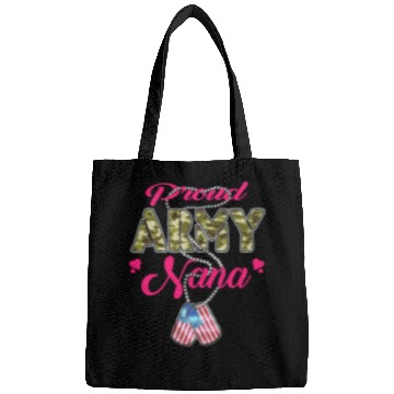 Discover Proud Army Nana US Flag Camo Dog Tags Military Gra Bags