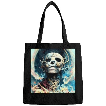 Discover Extremely Realistic Skull in Abstract Art Bags