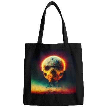 Discover Extremely Realistic Skull in Abstract Art Bags