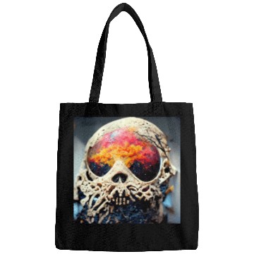 Discover Extremely Realistic Skull in Abstract Art Bags