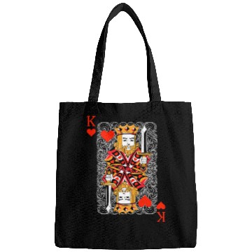 Discover King of Hearts Blackjack Cards Poker 21 K Couple M Bags