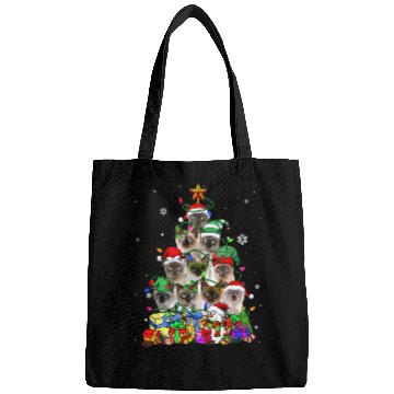 Discover Cat Lover Funny Siamese Tree Christmas Light Bags