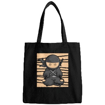 Discover Serenity Ninja Fan Calm Yoga Lover Peaceful Bags