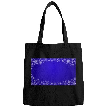 Discover Modern Navy Blue Snowflakes Pattern Bags