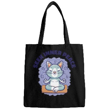 Discover Serenity Cat Yoga Cat Owner Meditation Yoga Fan Bags