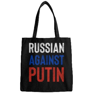 Discover Russian against Putin russia flag grunge Bags
