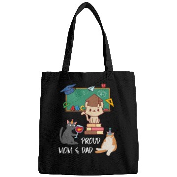 Discover Cat School Student, Proud Mom & Dad Bags