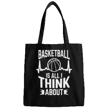 Discover My heart beats for basketball Bags