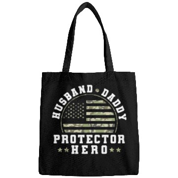 Discover Husband Daddy Protector Hero US Army Veteran Bags