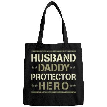Discover Husband Daddy Protector Hero US Army Veteran Bags