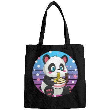 Discover Cute Panda Eating Ramen Bags