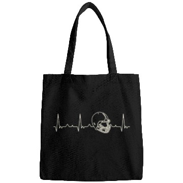 Discover American Football Helmet Cool. Heart. Love. EKG. Bags