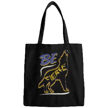 Discover Be Fierce Wolf Design Bags