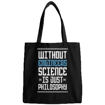 Discover Science Is Just Philosophy Funny Engineering Joke Bags