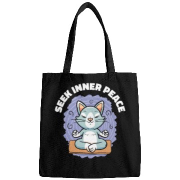 Discover Serenity Cat Yoga Cat Owner Meditation Yoga Fan Bags