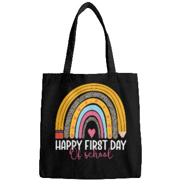 Discover Happy First Day Of School Rainbow Leopard Bags