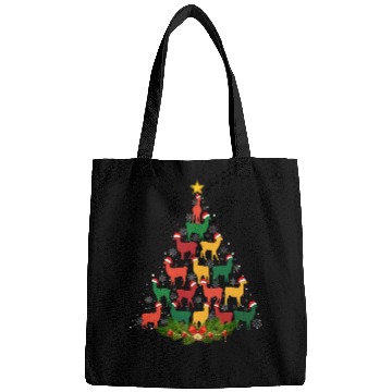 Discover Family Matching Christmas Pajama Llama Xmas Tree Bags