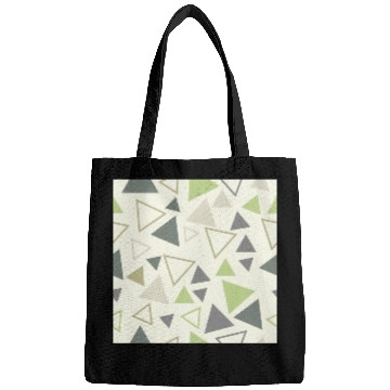Discover pattern design triangle seamless green Bags