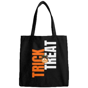 Discover trick or treat Typography Saying Bags