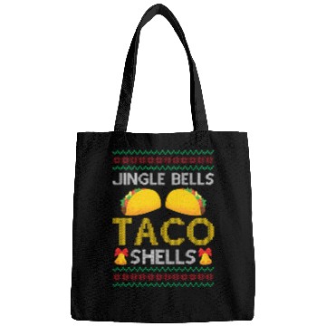 Discover Tacos - Jingle Bells Taco Shells - Saying Ugly Chr Bags