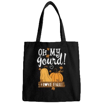 Discover Fall Leaves Pumpkin Lovers Oh My Gourd I Love Fall Bags