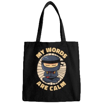 Discover Serenity Ninja Fan Calm Yoga Lover Peaceful Bags