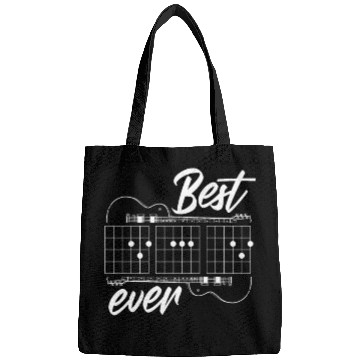 Discover Best Dad Ever - Funny Daddy Guitar Player Musician Bags