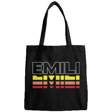 Discover Emili First Name Funny Vintage Sunset Emili Bags