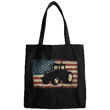 Discover Farming Farmer American Flag Us Bags