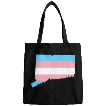 Discover Trans Flag Connecticut LGBT Pride Support Bags
