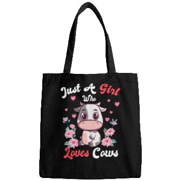 Discover Just A Girl Who Loves Cows Farm Lady Farming Bags