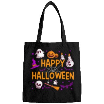 Discover Pumpkin Lantern Skull Ghost Happy Halloween Bags