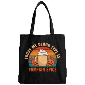 Discover My Blood Is Pumpkin Spice Fall Autumn Halloween Bags