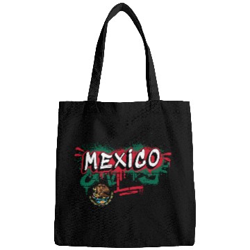 Discover Mexico flag graffiti design Bags