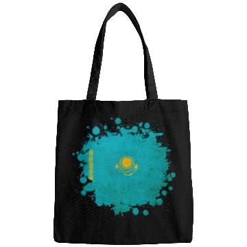 Discover Kazakhstan vintage flag Bags